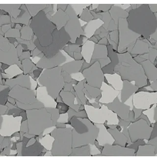 Gray Parrot flake flooring finish