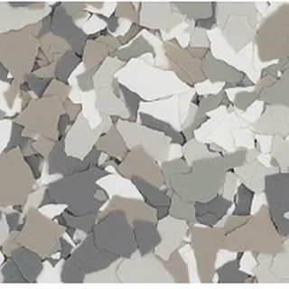 Gray Squirrel flake flooring finish