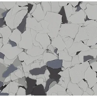 Husky Gray flake flooring finish
