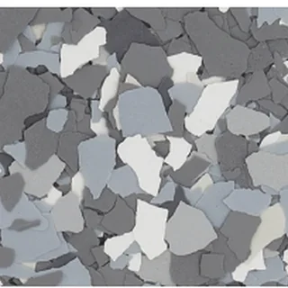 Meteorite flake flooring finish